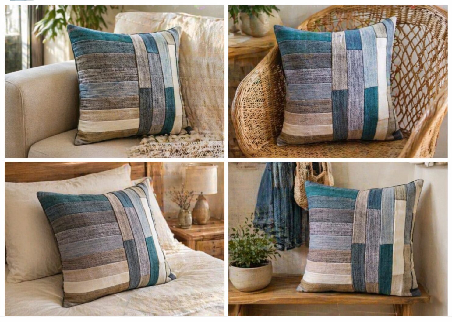 coussin en denim coussin en denim