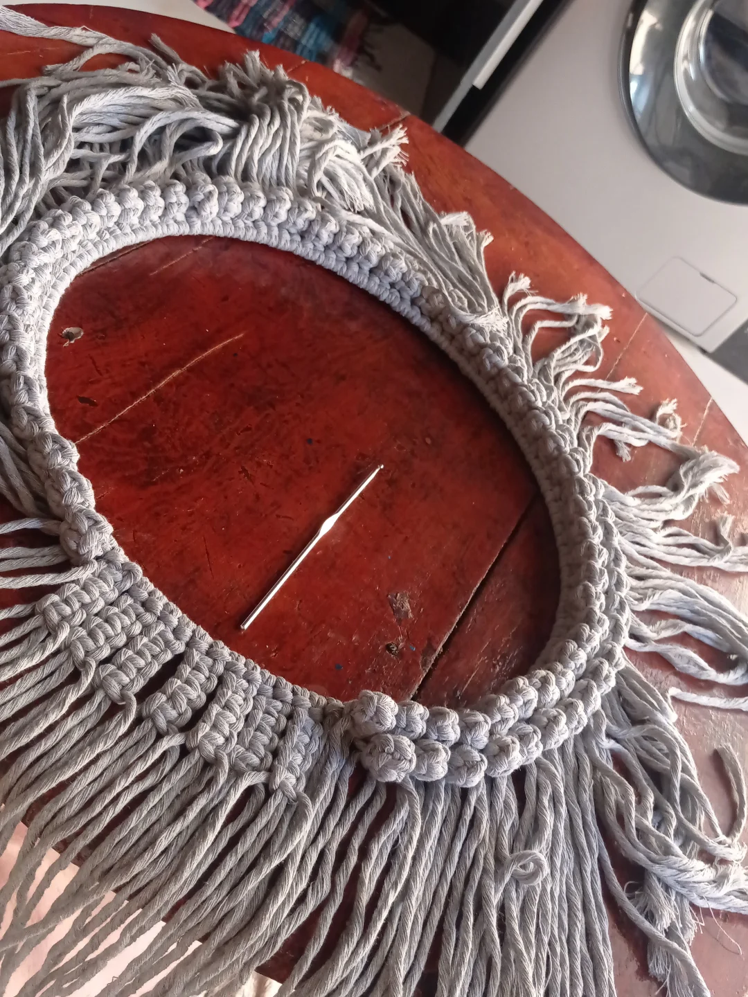 miroir en macramé à noeuds miroir en macramé à noeuds