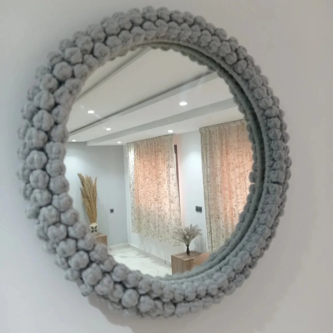miroir en macramé à noeuds miroir en macramé à noeuds