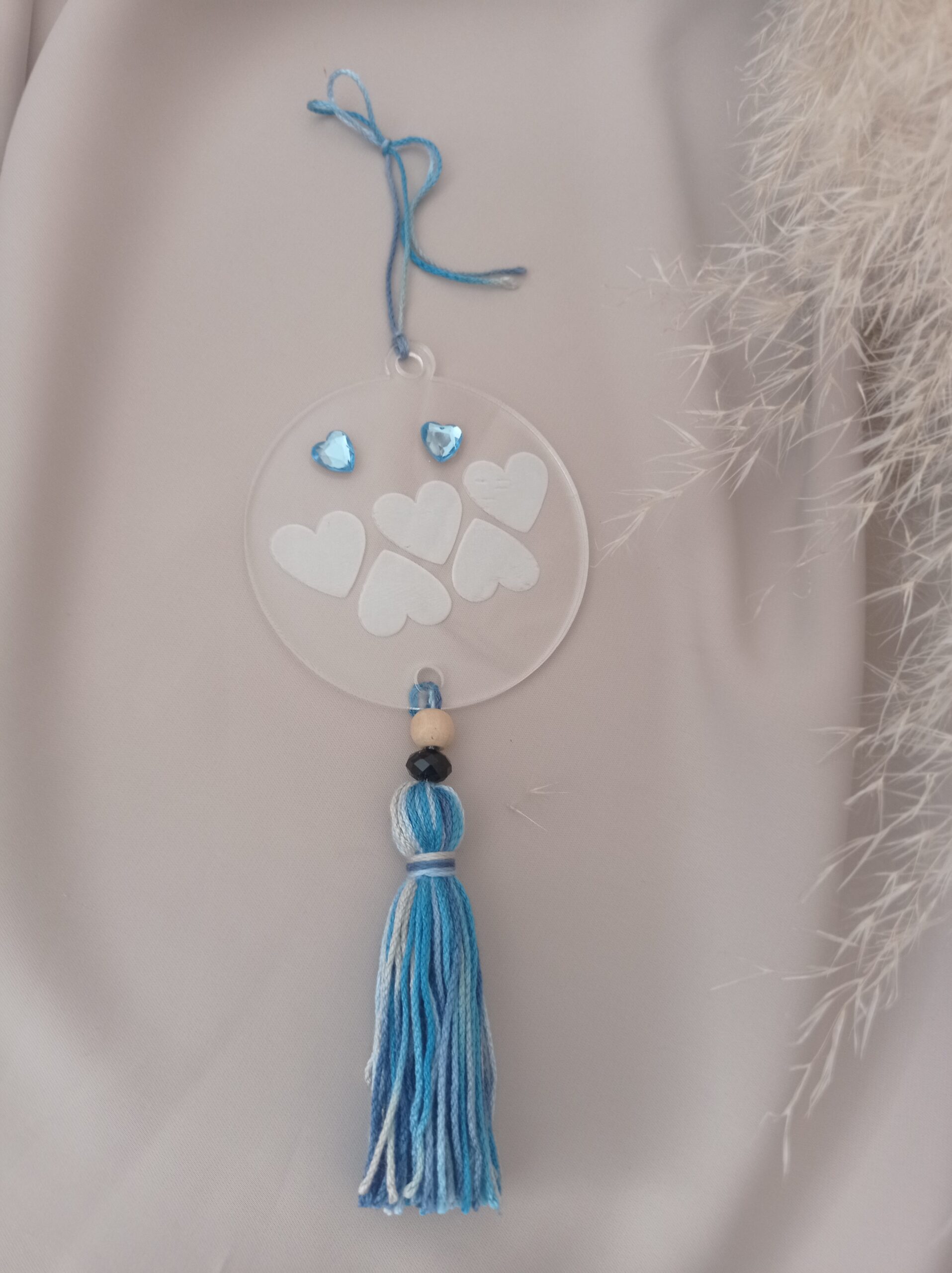 Suspension Plexi 8cm "Cœurs d'Amour" – Image 3