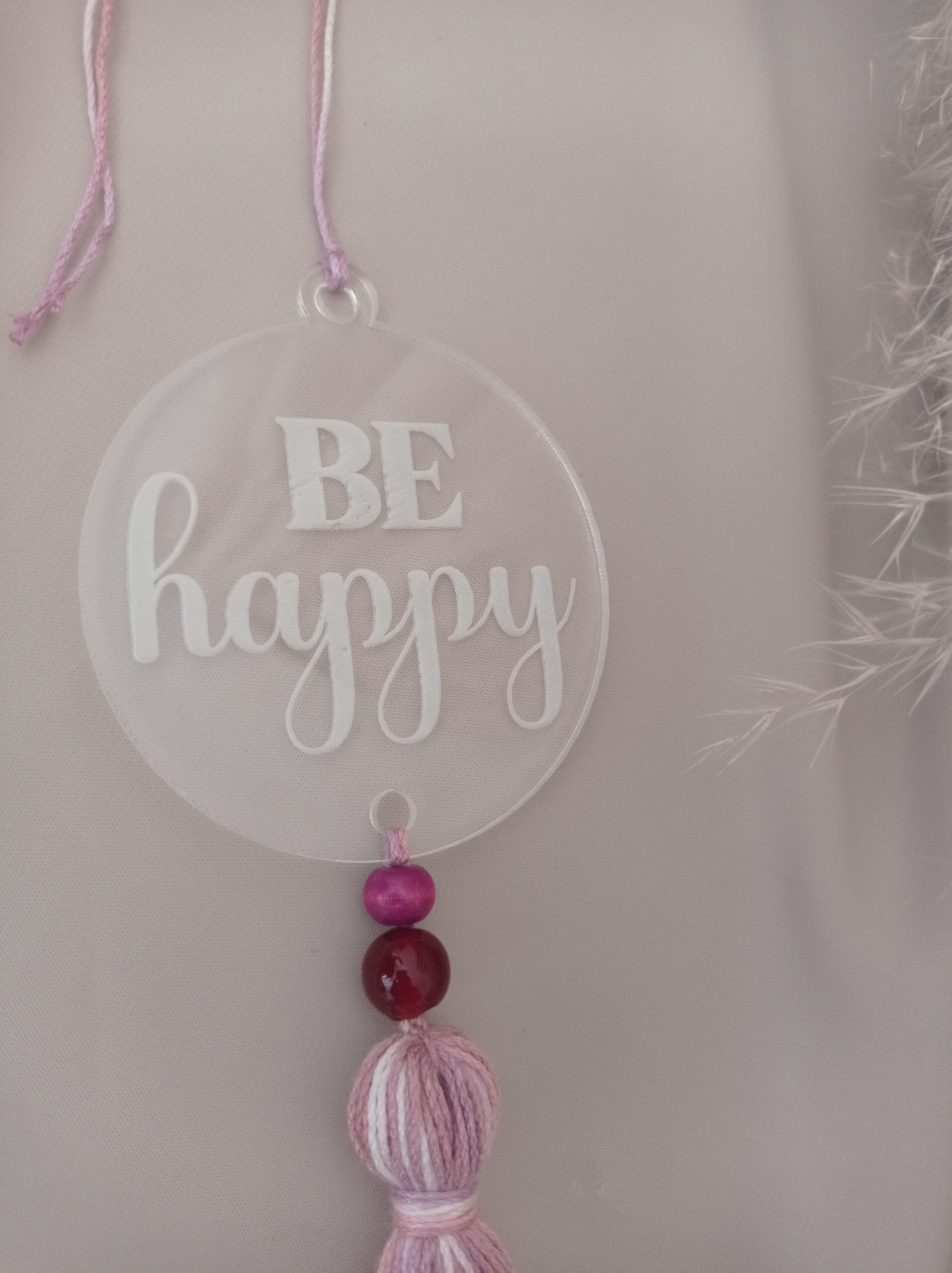 Suspension Plexi 8cm "BE happy" – Image 3