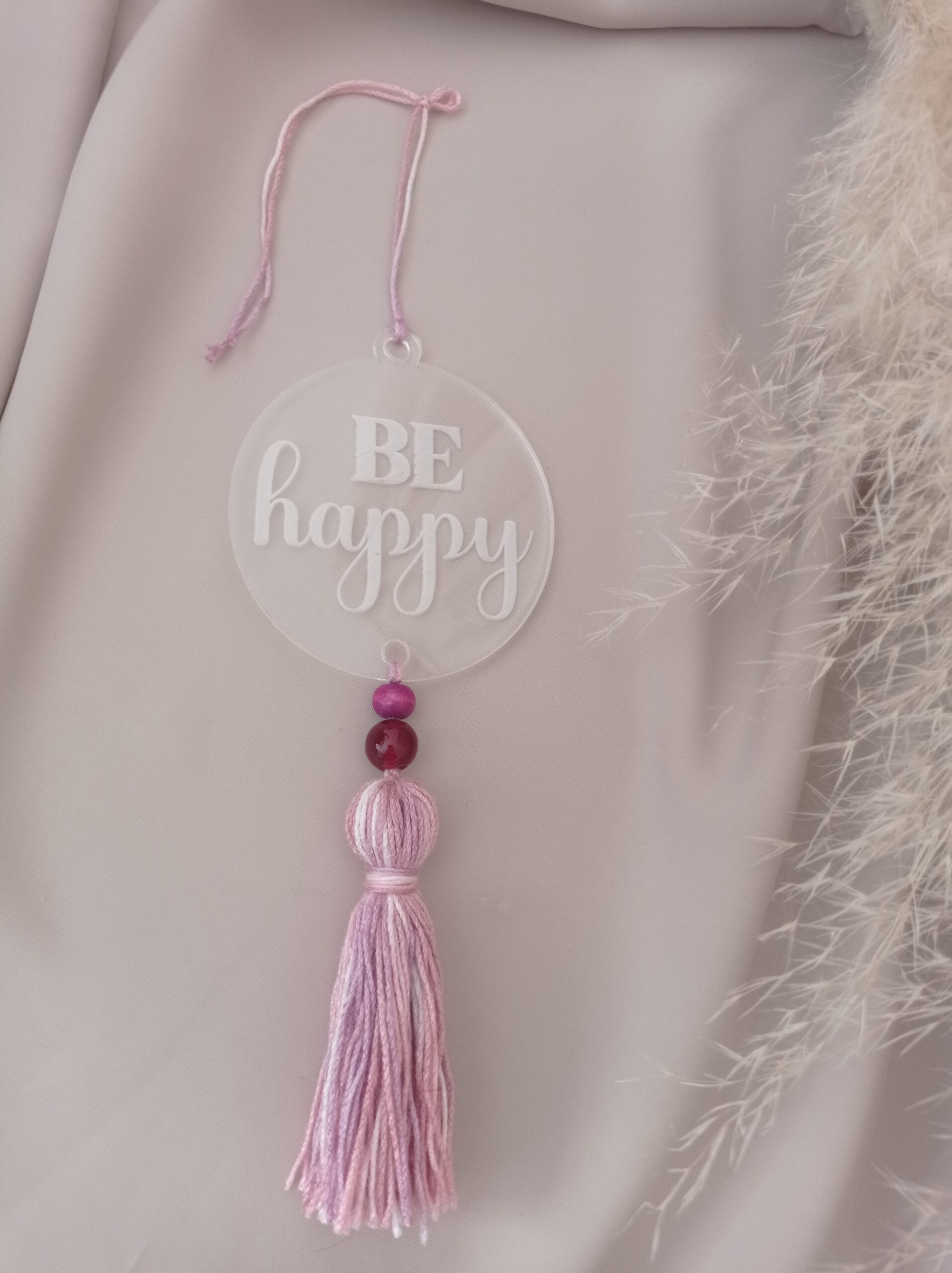 Suspension Plexi 8cm "BE happy" – Image 2